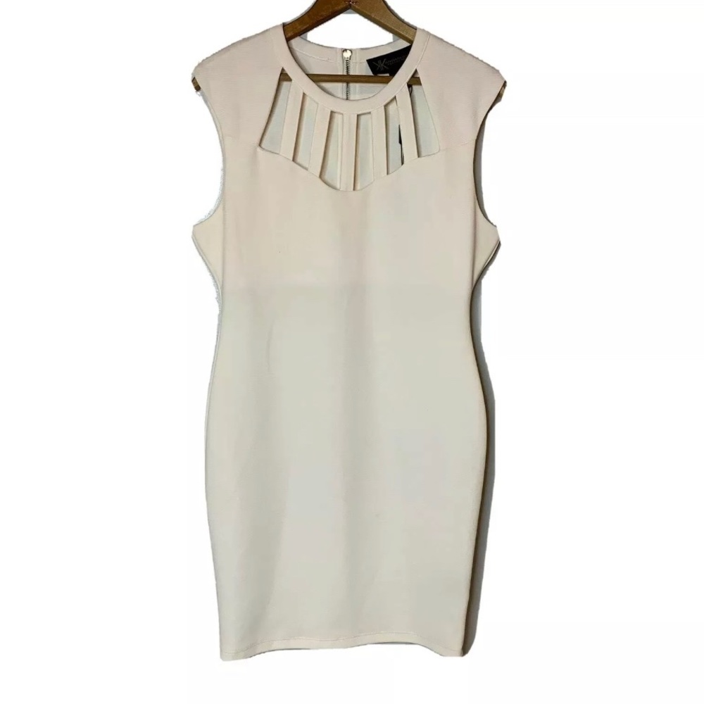 KARDASHIAN KOLLECTION Cut-Out Neckline Dress White - Picture 1 of 8